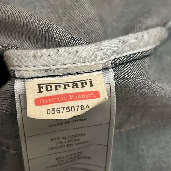 Vintage Ferrari Dark Denim Jacket with Red Accents - Picture 3 of 16